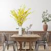 6 шт. Весенние искусственные стебли форзиции, искусственные цветы орхидеи, шелковые ветки форзиции, искусственные желтые цветы для домашнего свадебного декора в помещении и на открытом воздухе