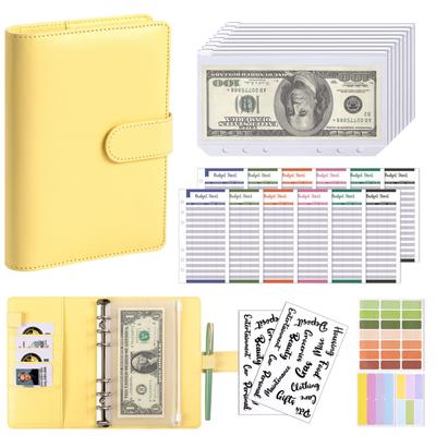 Обложка для блокнота формата А6 из полиуретана с отрывными листами, кошелек для экономии денег, обложка для журнала, ежедневника, 6-кольцевой папки, канцелярские принадлежности