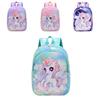 Cute Unicorn Pattern Lightweight Nylon School Backpack For Girls In Bright Colors