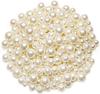 NALER Pearl Approximately 500 Pearl Beads for Round Pearls with Suitable for Charm Beads, Crafts, Holes, White, Handmade, Materials, 4mm, 6mm, 8mm,