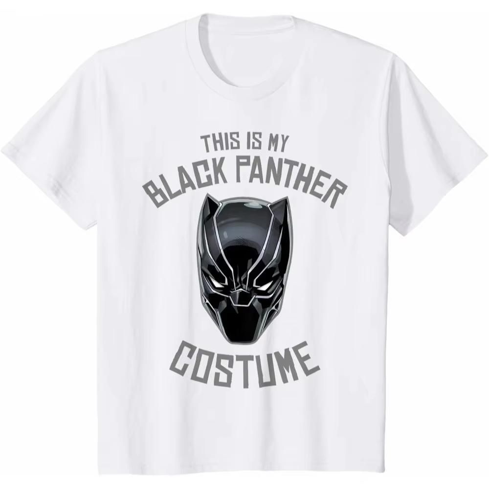 2026 Men Women Unisex Black Panther Mask Marvel TShirt Urban Street Short Sleeve Vintage Cotton Comfy Fit Crew Neck Casual Top