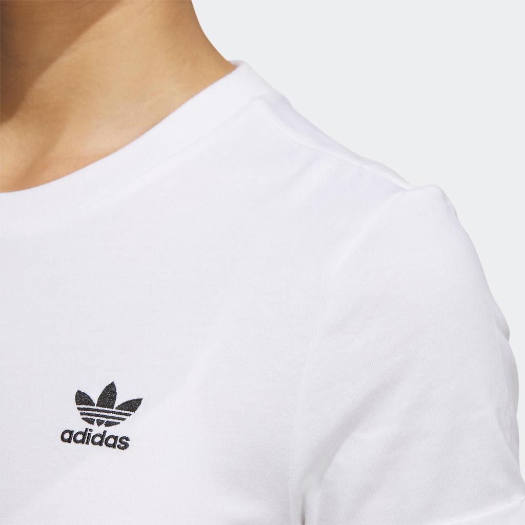 adidas Оригинальный укороченный топ Adiclub с сплошным логотипом женские топы белые IP1794