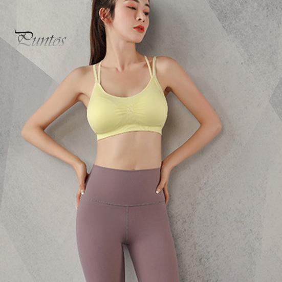 Женский спортивный бюстгальтер с несколькими бретелями, открытой спиной, пуш-ап, быстросохнущий, без косточек, бесшовный спортивный бюстгальтер со съемными подкладками