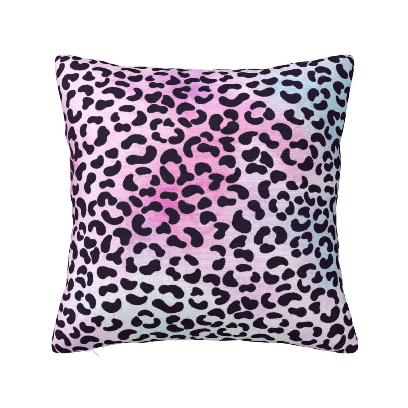 Colofrul Rainbow Leopard Throw Pillow Case Home Decorative Modern Cushions Cover For Sofa Chair Square Polyester Pillowcase