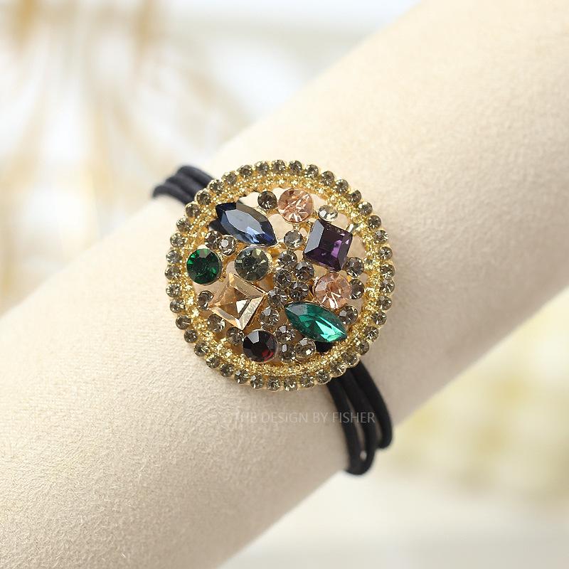 Модные эластичные резинки для волос со стразами для девочек, кольцо для волос, веревка, резинка-скранчи, аксессуары, украшение для хвостика, аксессуары