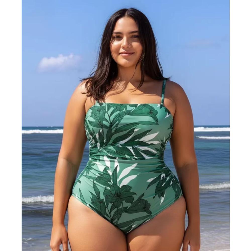 2026 Большой Размер Бразильский Бикини с Принтом Цельный Купальник Женский Европейский и Американский Популярный Производитель