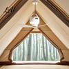 Multifunctional Picnic Cooling Device 2-in-1 Portable Ceiling Fan Rechargeable Wireless Tent Fan with LED Light Remote Control 4 Speeds,