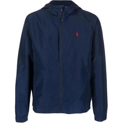 Polo Куртка мужская с капюшоном на молнии, с длинным рукавом, с вышивкой логотипа, темно-синяя 710920446-002