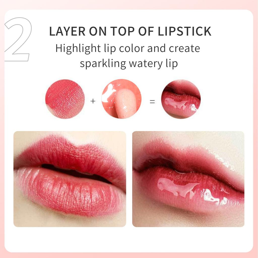 Moisturizing and Brightening Lip Oil Three Pack Set, Moisturizing and Brightening Moisturizing Mirror Lip Gloss