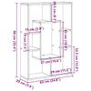 White Bookshelf 63 x 20 x 90 cm Particleboard