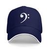Bass Clef Music Logo Baseball Cap Bass Player Fashion Unisex Men Trucker Hat Wholesale Design Outdoor Sports Snapback Cap Gift