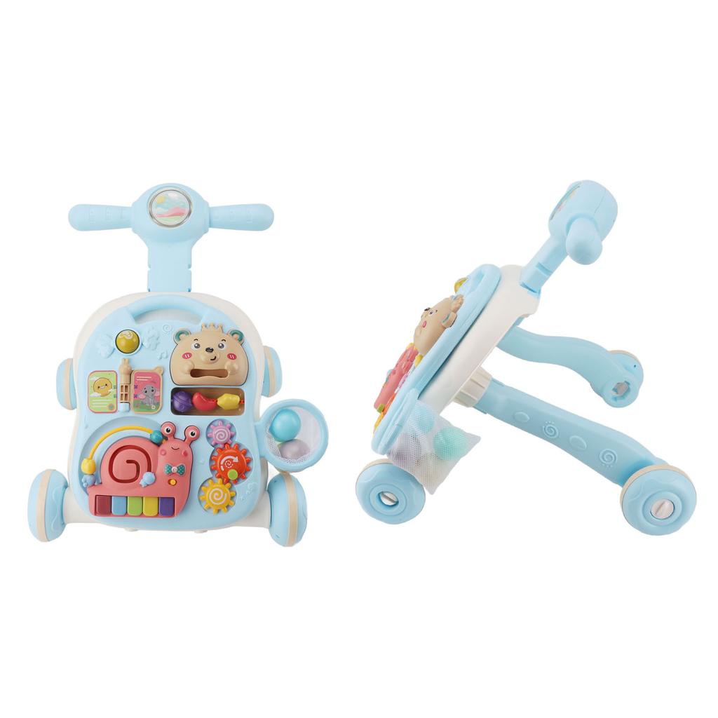 Baby Learning Walker Fine Motor Activities Fun Musical Table O Leg Anti Overturn Height Adjustable