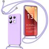 Case - E.F.CONNECTION - For Xiaomi Redmi Note 13 Pro 4G - Shockproof Protection - Silicone - Adjustable Lanyard
