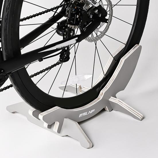 Стоянка для велосипеда Установка без инструментов Деревянная парковочная подставка напольного типа Регулируемая подставка для велосипеда в гараже с несколькими слотами для шоссейного велосипеда MTB