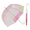 ogawa Длинный зонт Aurora, 60 см, Зонт из плотного винила, LINEDROPS, Розовый, Раздельный, Дизайн «Птичья клетка», Ручное открытие, Защитный чехол, 8 спиц, 54685