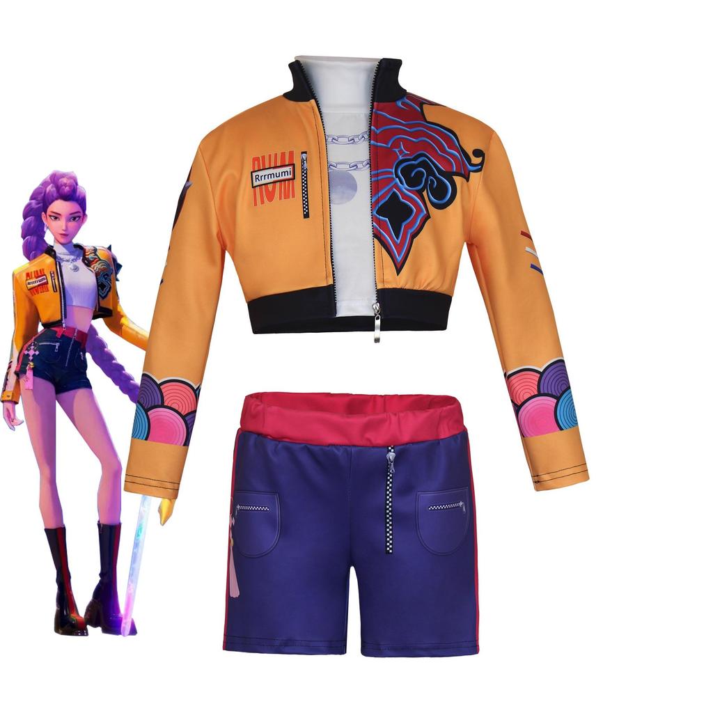 Костюм для косплея K-POP группы девушек-охотниц на демонов на Хэллоуин - Мила, Зои, Люми Аниме-наряд