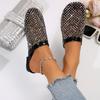 Women Slippers Summer Luxury Brand Slippers Lightweight Round Head Shoes Water Diamond Flat Sandals Slides