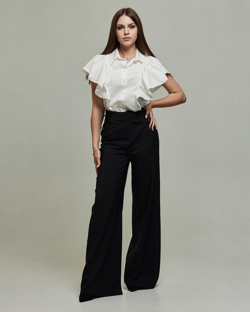 High-waisted Trousers Mira Mia 243017 38 Black