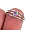 Natural Tanzanite Gemstone 925 Solid Sterling Silver Jewelry Ring Size 5.5 P2l86