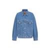 Levis Solid Color Single-Breasted Button Collar Long Sleeve Denim Jacket Women Jackets Blue A1743-0042