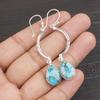 Blue Copper Turquoise Gemstone Silver Jewelry, Handmade Gorgeous Earrings, 925 Sterling Silver Earrings For Wedding Gift