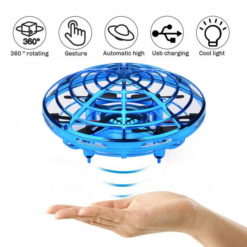 Мини-дрон с ручным управлением, индукционная левитация, летающая игрушка НЛО для детей, подарок, развлечение