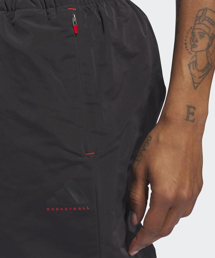 ADIDAS Basketball Woven Snap Pants - Black / Iw5639