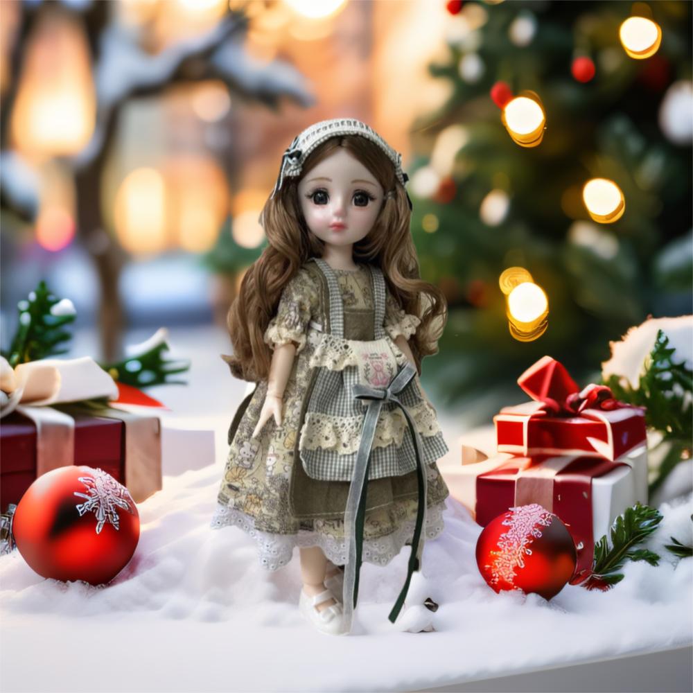 Привлекательные глаза 30 см Bjd кукла с одеждой длинные волосы принцесса макияж шарнирная кукла девочка подарок