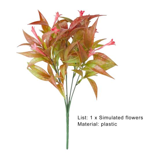 Faux Plant with Stems DIY Easy Care Beautiful Artificial Trumpet Flower Bouquet Greenery for Bedroom