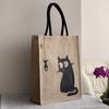 Jute Shopping Bag Eco Shopper Beach Bag  SRBG-16 Kitty