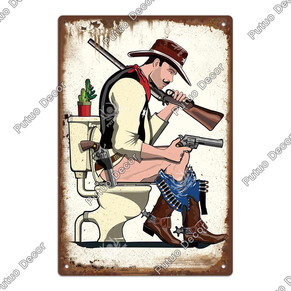 Декор 1 шт. Металлический Знак для Туалета - Ретро Жестяная Ванная Комната Табличка Настенные Плакаты Украшения