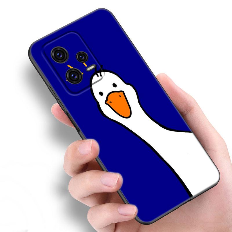 Новый забавный черный силиконовый чехол для телефона Duck Goose для Xiaomi Redmi Note 10 11 11S 12 13 4G 8 9 11T Pro 5G Plus 8T 9S 10S 12S