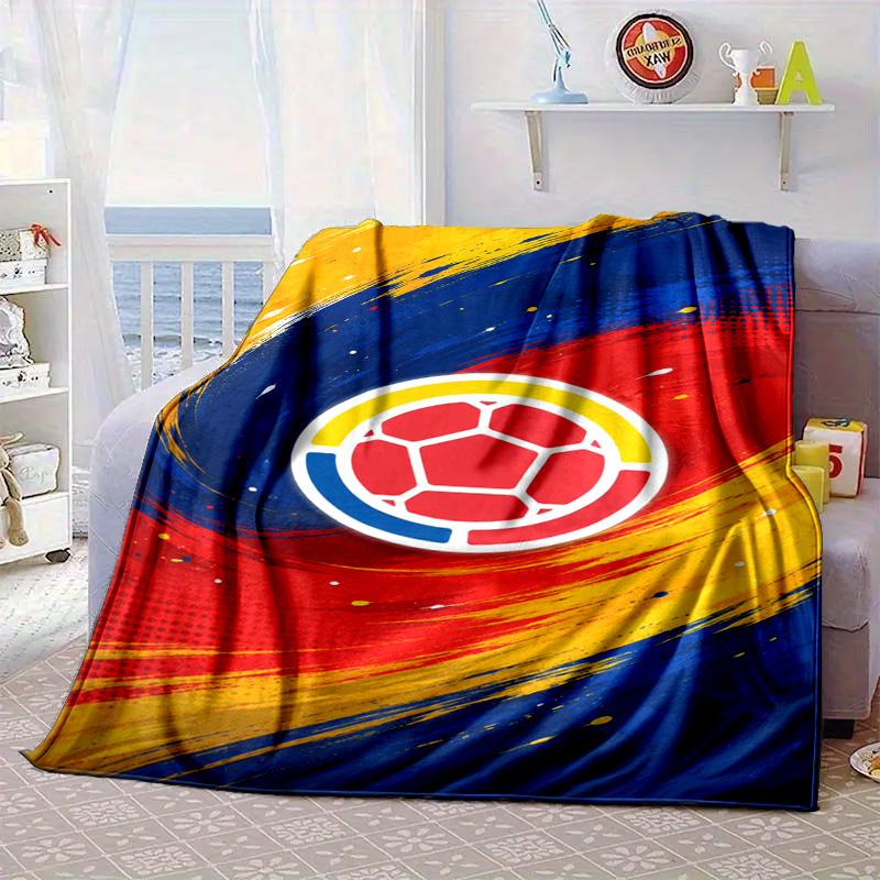 Colombian national football team Portable Blanket/Soft Blanket Bedding Blanket Suitable for Travel Camping Living Rooms Offices Sofas Fan Gifts
