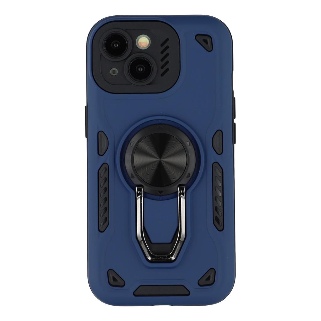 For iPhone 13 Mini Case with Kickstand Shockproof TPU+PC Phone Back Cover