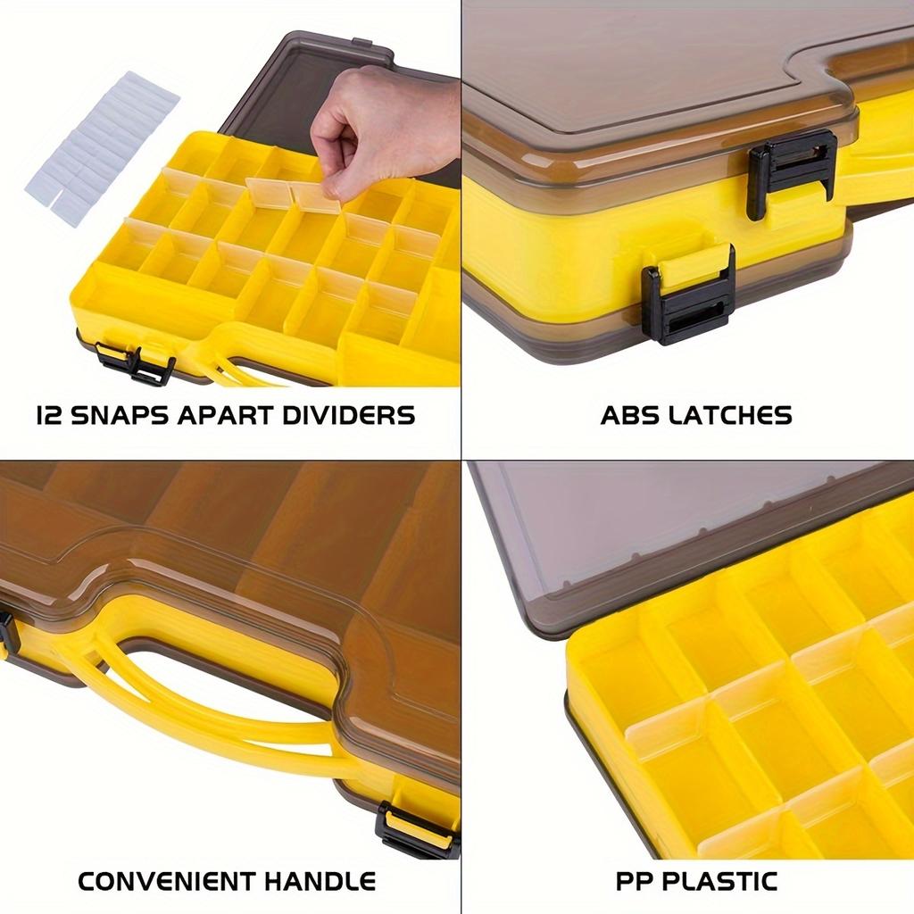 Ящик для инструментов для морской рыбалки, пластиковый большой ящик для аксессуаров, многосекционный, удобный ящик со вставками, кейс для хранения LUYA