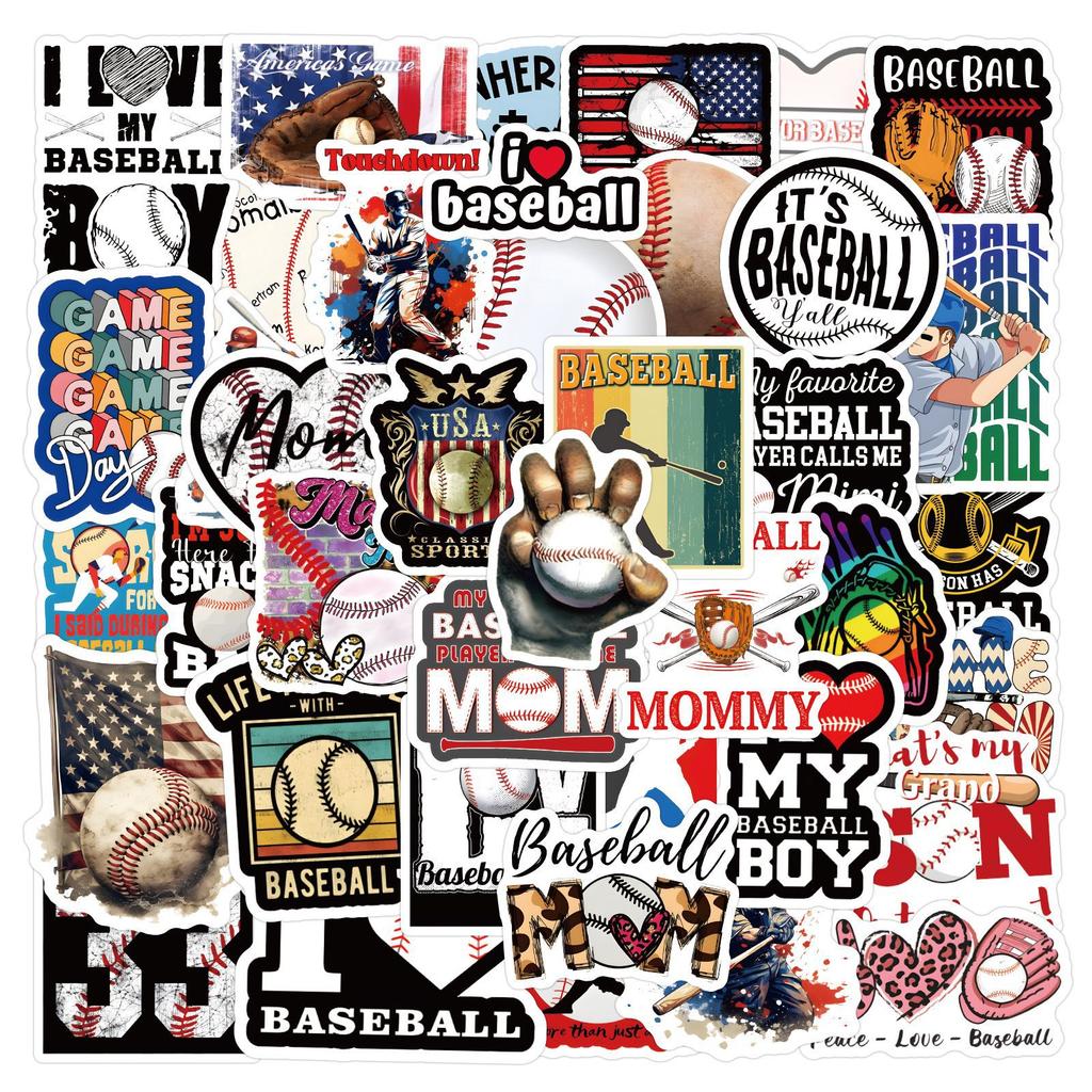 60 New Baseball Sports Graffiti Stickers DIY Decorative Notebook Suitcase Waterproof Stickers