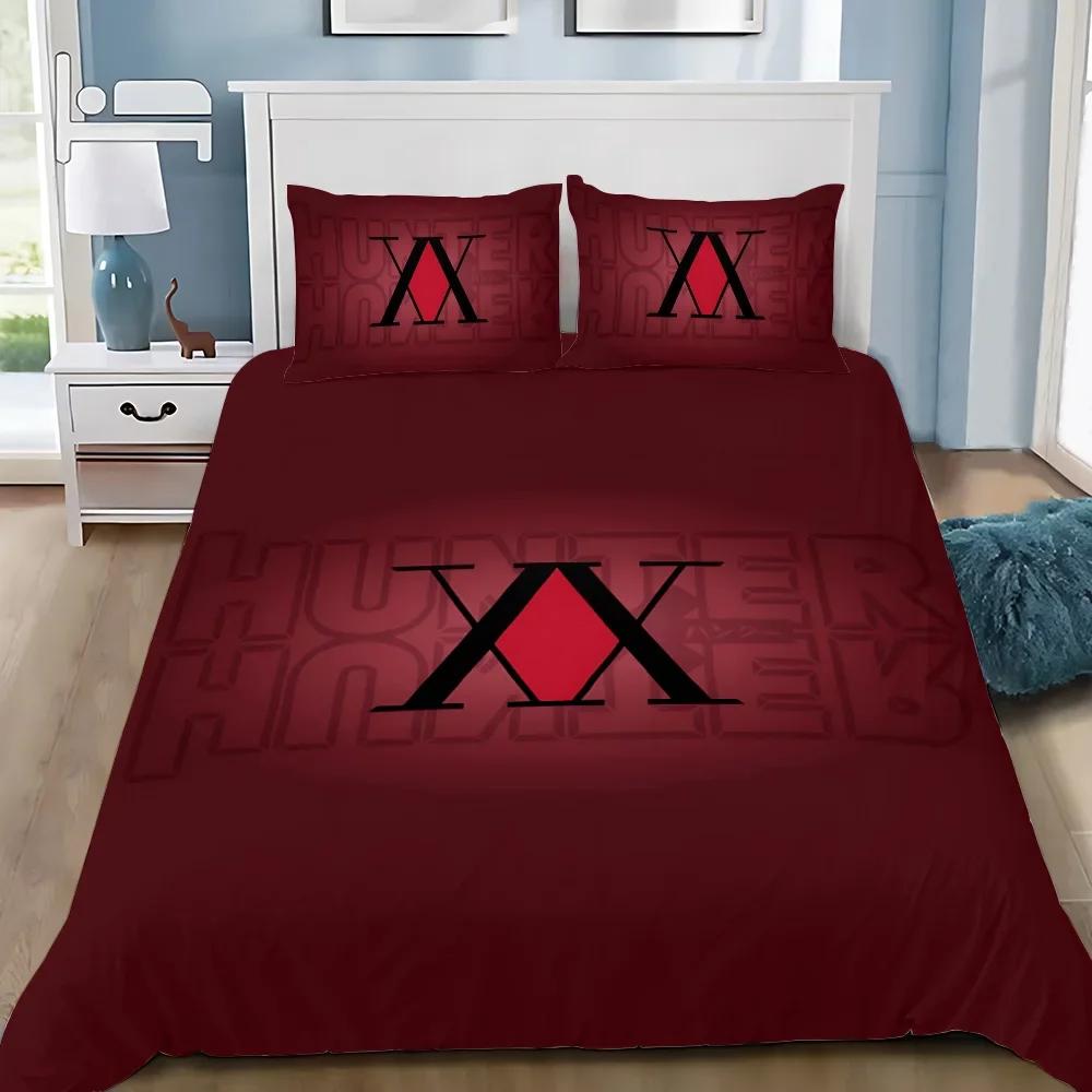 Аниме Мягкое Пододеяльник Наволочка Hunter x Hunter Комплект Постельного Белья Взрослые Люди Мальчик Девочка Украшение Спальни Дети Односпальный Двуспальный Большого Размера Размеры