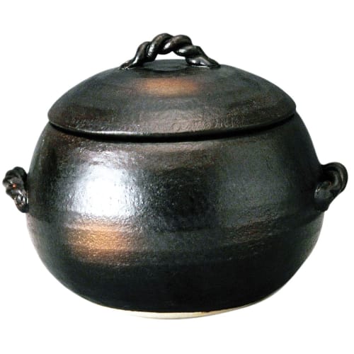 Misuzutouki Banko Ware Rice Pot, 3-cup Capacity, Brown, Iga Style, M4806