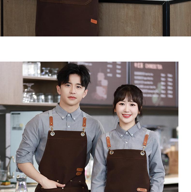 New Canvas Waterproof Oilproof Printed Apron for Kitchen, Studio, or Advertising with Logo