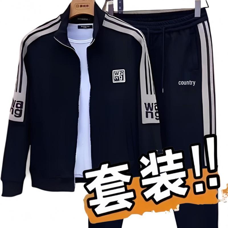 Мужской комплект куртка с воротником-стойкой и джоггеры в корейском стиле, осень 2025