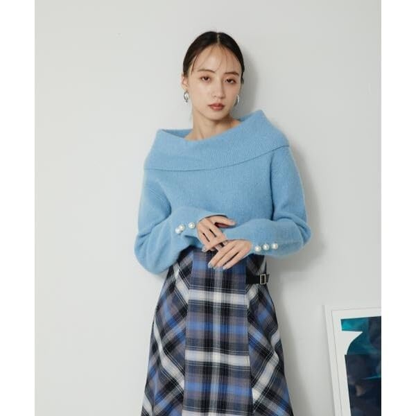 Jill by Jill Stuart Alpaca Con Lame Knit Top