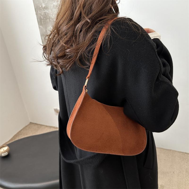 Yogodlns Модная Текстурная Красная Сумка Женская Новая Замшевая Сумка На Одно Плечо Маленькая Однотонная Сумка Хобо На Молнии Подмышками