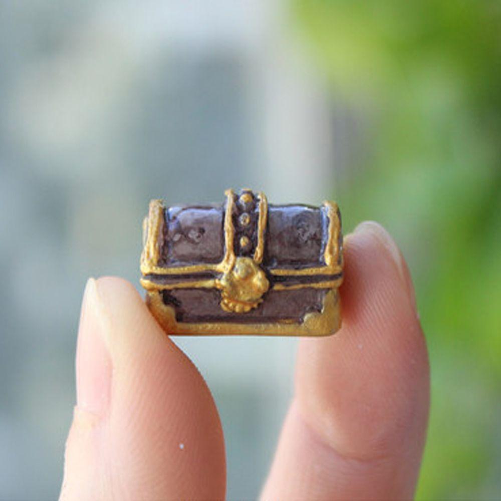 Treasure Chest Box Antique Decoration Fish Tank Craft figurines miniature Aquarium Ornament