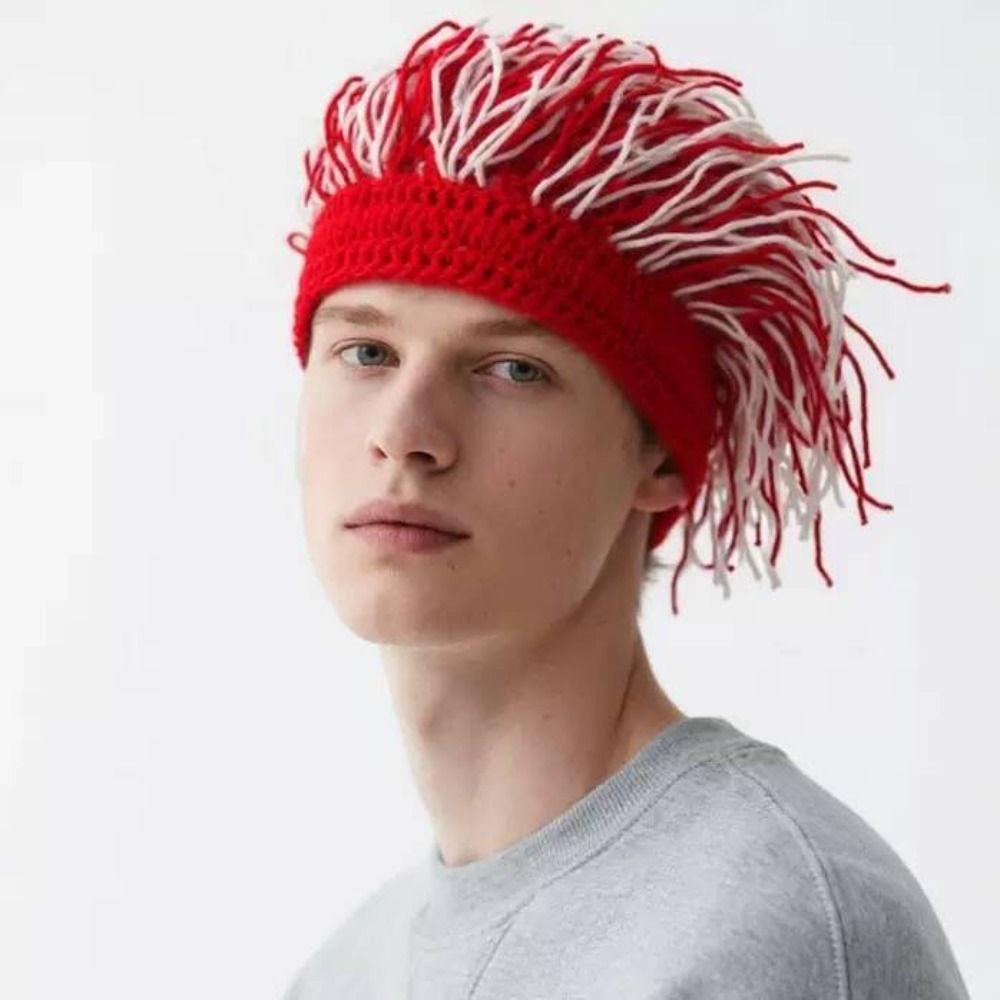 Warm Reggae Dreadlocks Knitted Hat Synthetic Hair Braid Hat Hip Hop Dreadlocks Wig Halloween Party
