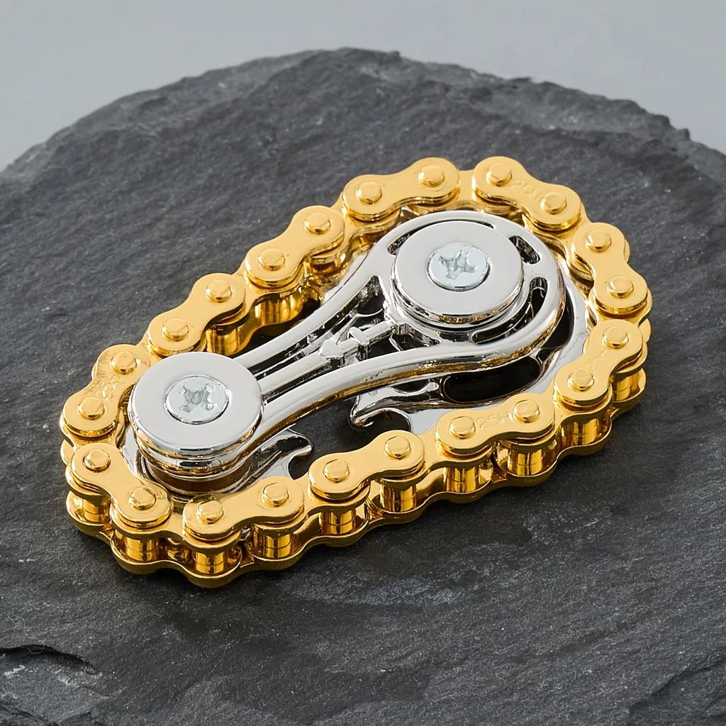 Sprockets Flywheel Fingertip Gyro Fidget Spinner Antistress Anxiety Metal Bike Chains EDC Spinner Fidget Toys For Adult