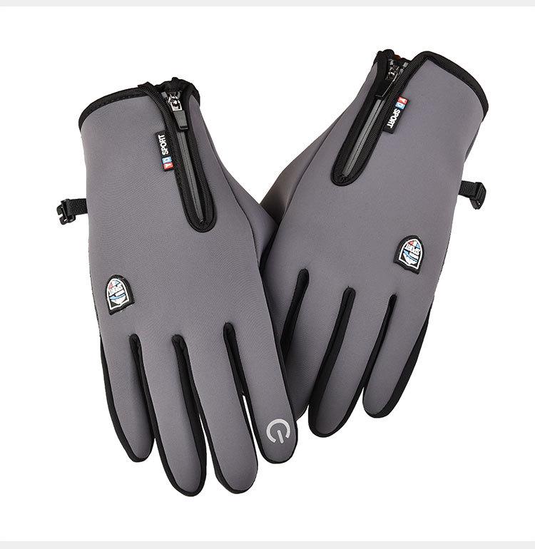Unisex Outdoor Cycling Ski Gloves with Fleece, Reflective Strips & Touchscreen Functionality - Ideal for Autumn/Winter