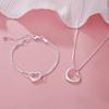 Оригинальные браслеты из стерлингового серебра 925 пробы с красивыми сердечками, ожерелья для женщин, модельер, вечерние свадебные комплекты ювелирных украшений, подарок на праздник