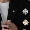 Брошь "Шестиконечная звезда" со стразами, металлическая булавка на лацкан для мужчин и женщин, корсаж для костюма, пуговица на воротник рубашки, офисные, повседневные украшения