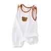 Summer Newborn Romper White Bear Baby Jumpsuits Sleeveless Soft Muslin Infant Boys Girls Clothes Toddler Sleepwear Kids Clothing