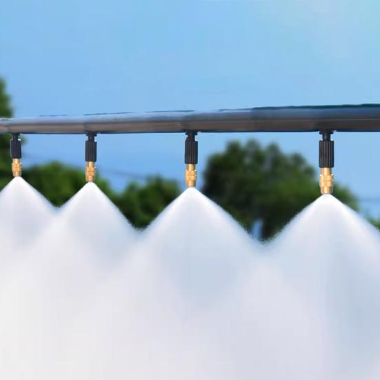 Комплект трехсторонних распылительных форсунок Латунные форсунки для распыления с соединителем для капельного полива Регулируемый набор для капельного полива и распыления для сада, патио, теплицы